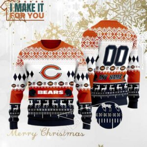 Men's NFL Chicago Bears Ugly Christmas Sweater Christmas Perfect Christmas Gift for a Chicago Bears Fan 3