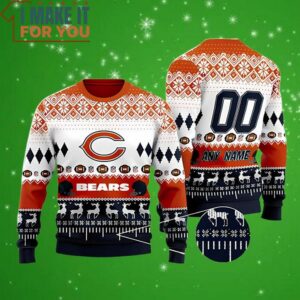 Men's NFL Chicago Bears Ugly Christmas Sweater Christmas Perfect Christmas Gift for a Chicago Bears Fan 4
