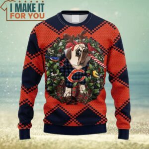 NFL Chicago Bears Pub Dog Christmas Ugly 3D Sweater For Men And Women Christmas Gifts for Chicago Bears Fans 2
