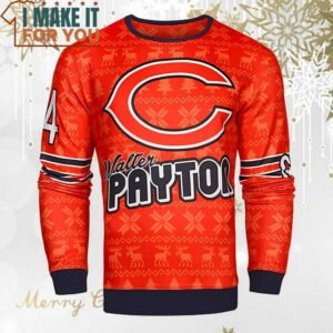 NFL Men's Chicago Bears Walter Payton Ugly Christmas Perfect Christmas Gift for a Chicago Bears Fan 3