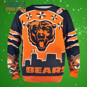 NFL Chicago Bears Team Color Ugly Sweater Perfect Christmas Gift for a Chicago Bears Fan 4