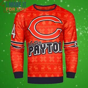 NFL Men's Chicago Bears Walter Payton Ugly Christmas Perfect Christmas Gift for a Chicago Bears Fan 4