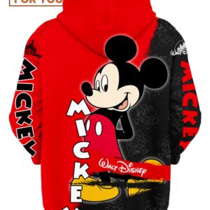 Black And Red Mickey Mouse Hoodie Cartoon Hoodies for All Ages and Styles 2