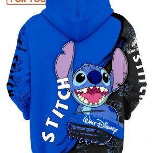 Black Blue Stitch Hoodie Cartoon Hoodies for All Ages and Styles 2