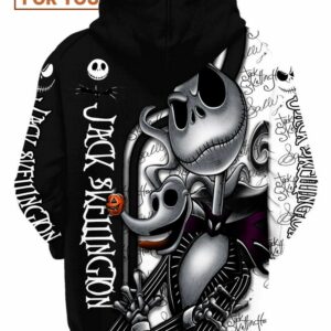 Black Jack Skellington Hoodie Cartoon Hoodies for All Ages and Styles 2