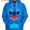 Blue Stitch Hoodie, Cartoon Hoodies for All Ages and Styles