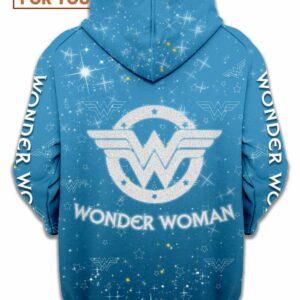 Blue Wonder Woman Hoodie Cartoon Hoodies for All Ages and Styles 2