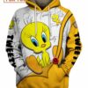 Charming Tweety Hoodie, Cartoon Hoodies for All Ages and Styles