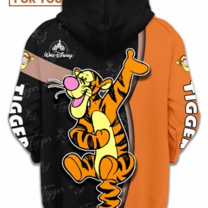 Cheerful Tigger Hoodie Cartoon Hoodies for All Ages and Styles 2