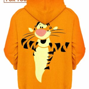 Orange Tigger Hoodie Fun and Stylish artoon Hoodie for Kids and Adults 2