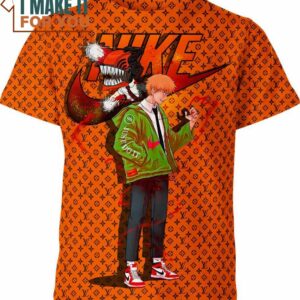 Denji Nike Louis Vuitton Chainsaw Man Shirt, Stylish Nike Graphic Tee