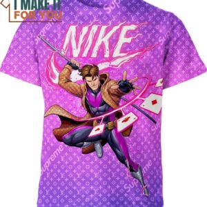 Gambit Nike Louis Vuitton Supreme X-Men Marvel Comics Shirt, Stylish Nike Graphic Tee