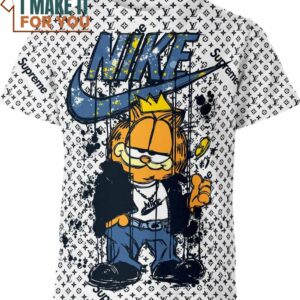 Garfield King Cool Nike Louis Vuitton Supreme Shirt, Stylish Nike Graphic Tee