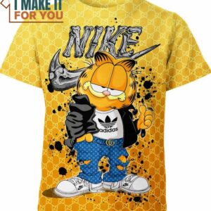 Garfield Nike Gucci Shirt, Stylish Nike Graphic Tee