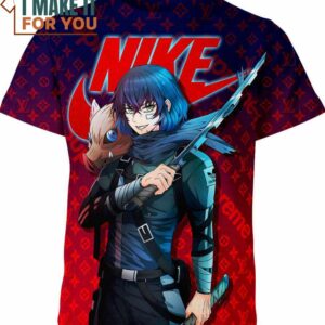 Inosuke Hashibira Cool Nike Louis Vuitton Demon Slayer Shirt, Stylish Nike Graphic Tee