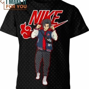 Itachi Uchiha Cool Nike Louis Vuitton Naruto Shirt, Stylish Nike Graphic Tee