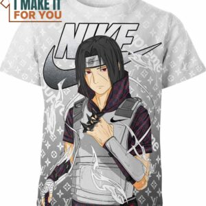 Itachi Uchiha Nike Louis Vuitton Supreme Naruto Shirt, Stylish Nike Graphic Tee