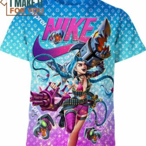 Jinx Nike Louis Vuitton Supreme League Of Legends Shirt, Stylish Nike Graphic Tee