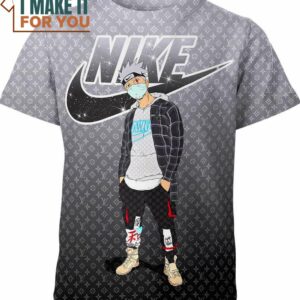 Kakashi Hatake Cool Nike Louis Vuitton Naruto Shirt, Stylish Nike Graphic Tee