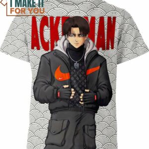 Levi Ackerman Nike Louis Vuitton Attack on Titan Shirt, Stylish Nike Graphic Tee