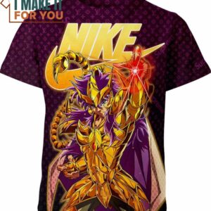 Scorpio Milo Nike Louis Vuitton Supreme Saint Seiya Shirt, Unique Nike Graphic Tee for Men