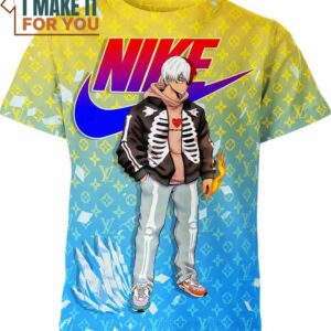 Shoto Todoroki Cool Nike Louis Vuitton My Hero Academia Shirt, Unique Nike Graphic Tee for Men