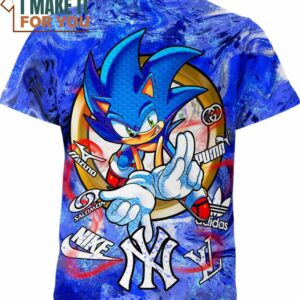 Sonic the Hedgehog Goyard Nike Adidas Gucci Louis Vuitton Puma NY Shirt, Unique Nike Graphic Tee for Men Sonic the Hedgehog Goyard Nike Adidas Gucci Louis Vuitton Puma NY Shirt, Unique Nike Graphic Tee for Men