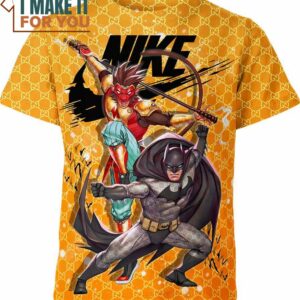 Sun Wukong Vs Batman Nike Gucci Dc Comics Shirt, Unique Nike Graphic Tee for Men