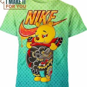 Winnie-The-Pooh Nike Louis Vuitton Supreme Shirt, Unique Nike Graphic Tee for Men