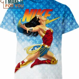 Wonder Woman Nike Louis Vuitton DC Comics Shirt, Unique Nike Graphic Tee for Men