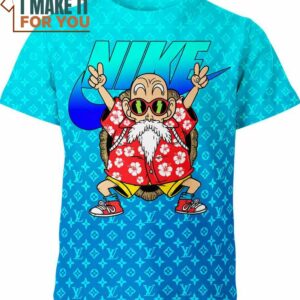 Master Roshi Nike Louis Vuitton Dragon Ball Z Shirt, Unique Nike Graphic Tee for Men