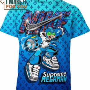 Mega Man Cool Nike Louis Vuitton Shirt, Unique Nike Graphic Tee for Men