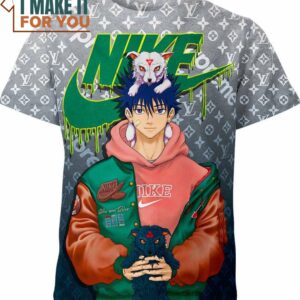 Megumi Fushiguro Cool Nike Louis Vuitton Supreme Jujutsu Kaisen Shirt, Unique Nike Graphic Tee for Men