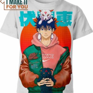 Megumi Fushiguro Nike Louis Vuitton Supreme Jujutsu Kaisen Shirt, Unique Nike Graphic Tee for Men