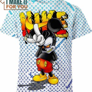 Mickey Mouse Nike Louis Vuitton Supreme Shirt, Unique Nike Graphic Tee for Men