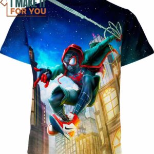 Miles Morales Nike Spider-Man Universe Marvel Comics Shirt, Unique Nike Graphic Tee for Men