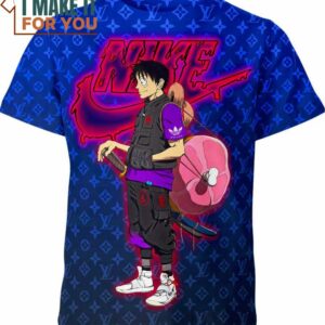 Monkey D. Luffy Cool Nike Louis Vuitton One Piece Shirt, Unique Nike Graphic Tee for Men