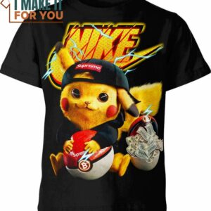 Pikachu Nike Supreme Pokemon Shirt, Unique Nike Graphic Tee for Men