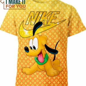 Pluto Cute Nike Louis Vuitton Shirt, Unique Nike Graphic Tee for Men