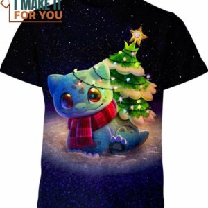 Bulbasaur Christmas Pokemon Anime Shirt, Perfect Gift for Any Pokemon Lover