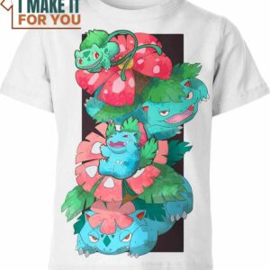 Bulbasaur Ivysaur Venusaur Pokemon Anime Shirt, Perfect Gift for Any Pokemon Lover