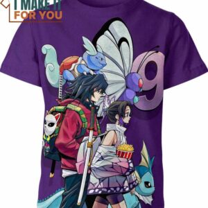 Demon Slayer Vs Pokemon Shirt, Perfect Gift for Any Pokemon Lover