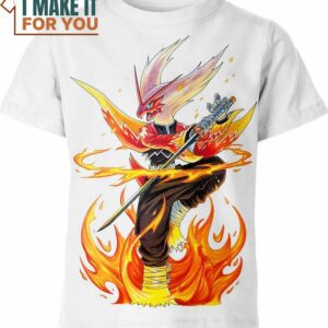 Demon Slayer X Blaziken Pokemon Shirt, Perfect Gift for Any Pokemon Lover