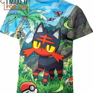 Litten Pokemon Anime Shirt, Perfect Gift for Any Pokemon Lover