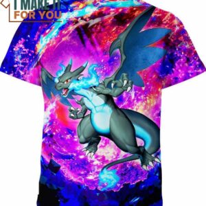 Mega Charizard X Pokemon Anime Shirt, Perfect Gift for Any Pokemon Lover