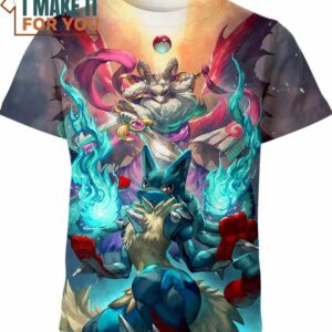 Pokemon X Undertale Lucario X Asriel Anime Shirt, Perfect Gift for Any Pokemon Lover