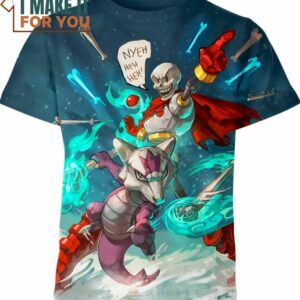 Pokemon X Undertale Papyrus And Marowak Anime Shirt, Perfect Gift for Any Pokemon Lover