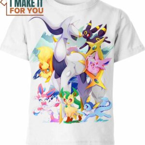 Arceus Vs Eeveelution Pokemon Anime Shirt, Perfect Gift for Any Pokemon Lover