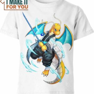 Demon Slayer X Dragonite Pokemon Shirt, Perfect Gift for Any Pokemon Lover