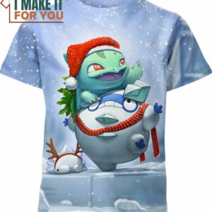 Darumaka Vs Bulbasaur Christmas Pokemon Anime Shirt, Perfect Gift for Any Pokemon Lover